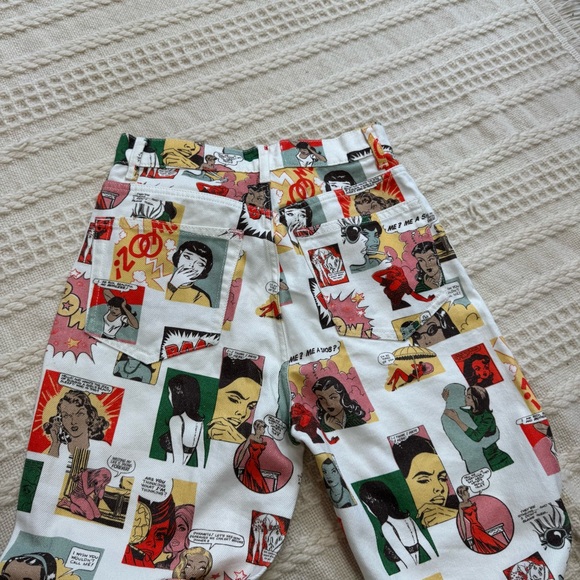 Reformation Comic High Rise Straight Jeans Pop Art Print Sz 26 Organic Cotton - Picture 17 of 17